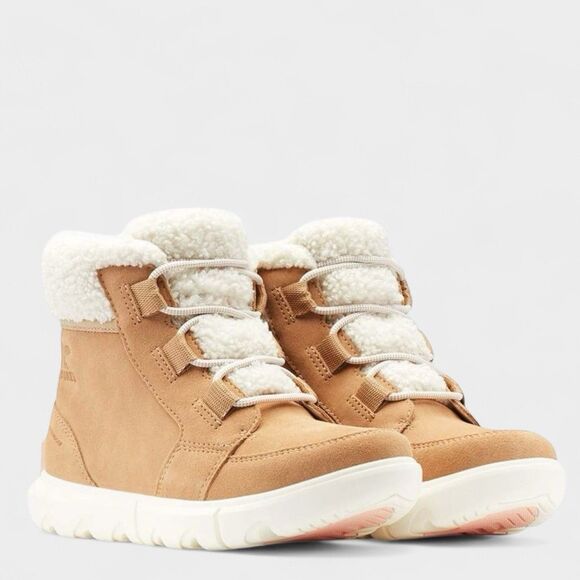 Sorel Waterproof Snow Boots 10 Beige Explorer Next Carnival Insulated Canoe - Picture 1 of 12